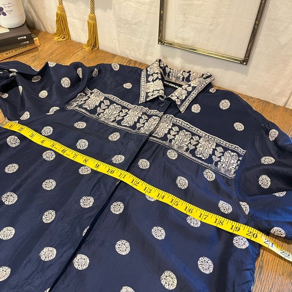 ❣️DIANE GILMAN silk shirt  M - Picture 11 of 12